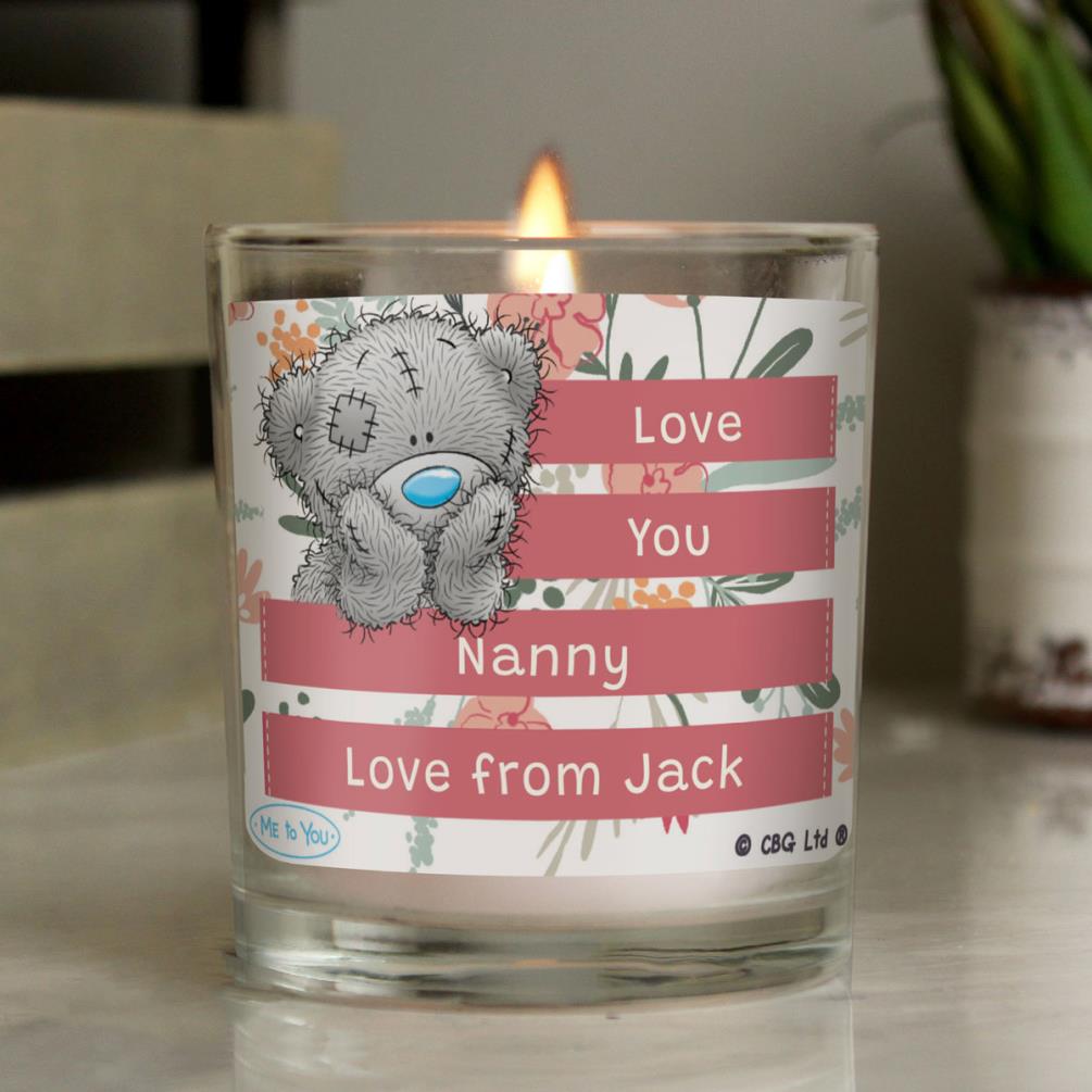 Personalised Me to You Bear Floral Scented Jar Candle Extra Image 3
